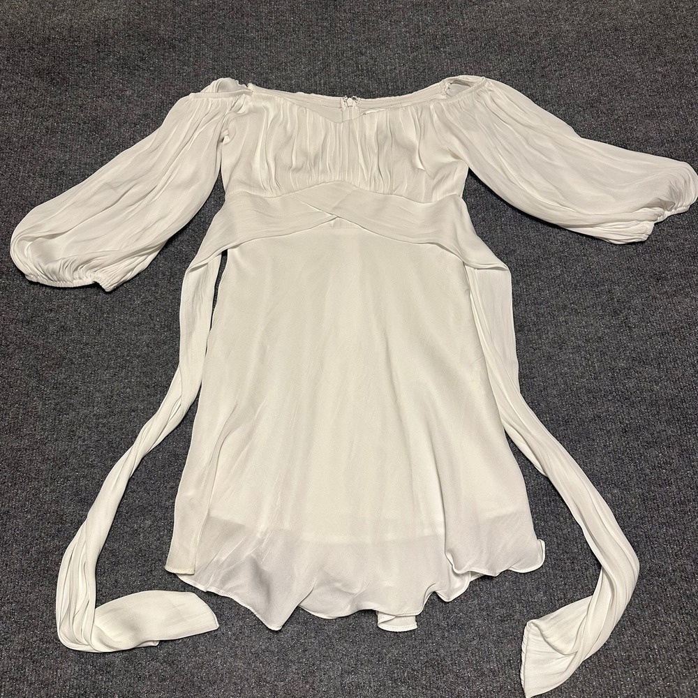 Here Comes The Sun White Off The Shoulder Long Sleeve Romper USA XS AUS 6 Boho